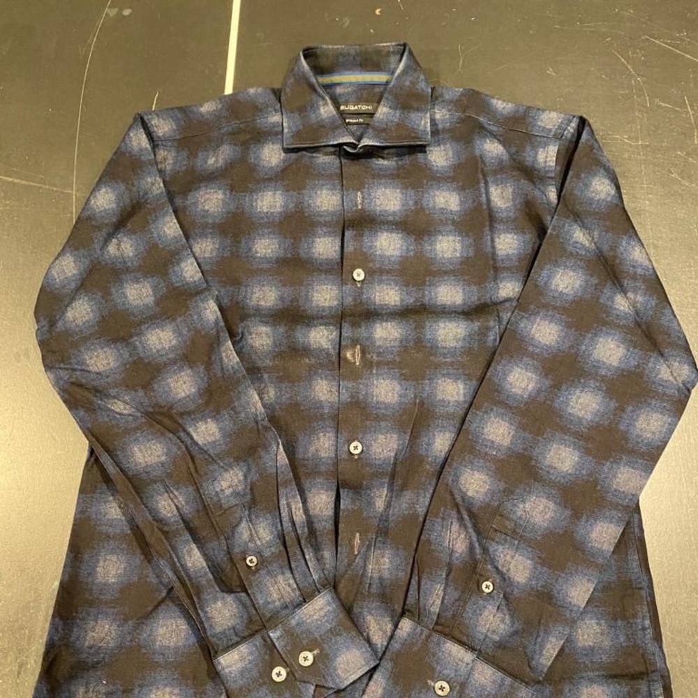 💛 NWOT Bugatchi | Men's Button Down. Size Small. Shaped Fit.